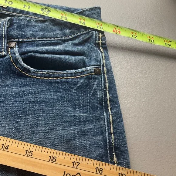 BKE Womens 28 Libby Stretch Bootcut Denim Jeans Y2K Low Rise Western - Picture 3 of 15